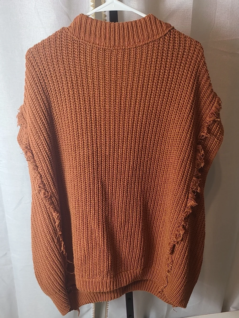 Free People Sleeveless Sweater Fringe Oversized Small.